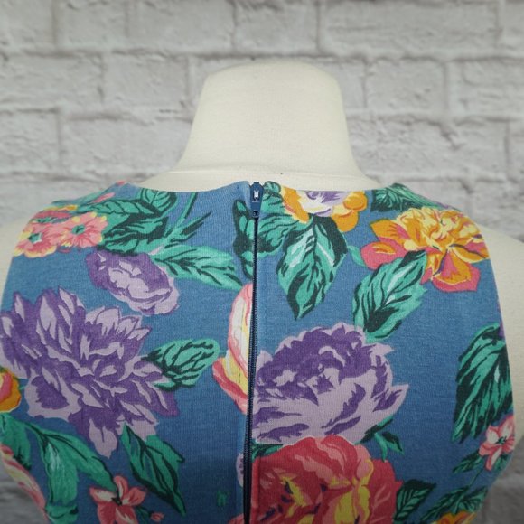 Vintage 90s Floral Mini Ruffle Dress - Picture 3 of 9
